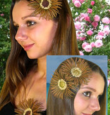 Brown Boho Daisy Hair Flowers