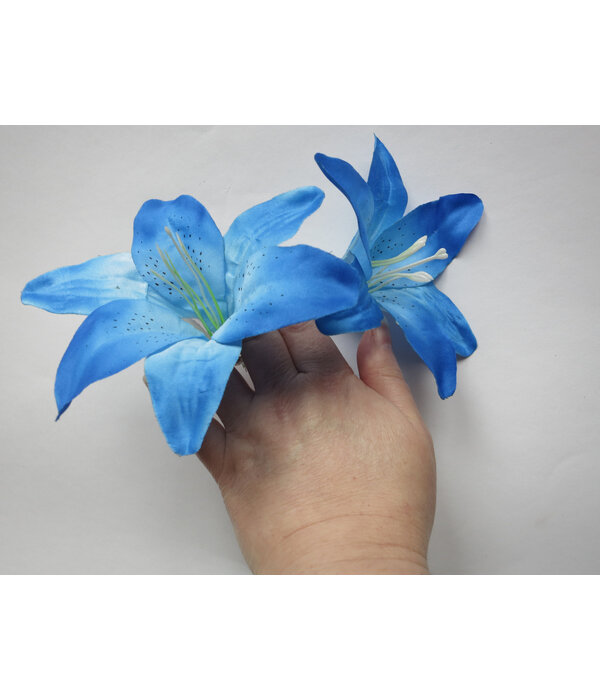 Dark Blue Lily Mermaid Hair Flowers
