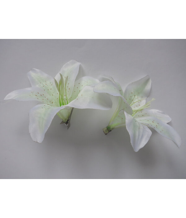 Lily Hair Flowers White Ivory