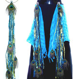 Mermaid Peacock hip & hair tassel clip/ yarn fall