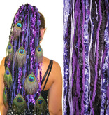 Purple Passion Peacock Yarn Hair Fall