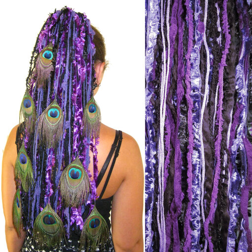 Purple Passion Peacock Hair