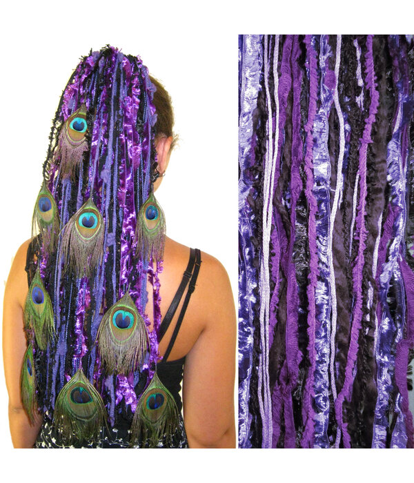 Purple Passion Peacock Yarn Hair Fall