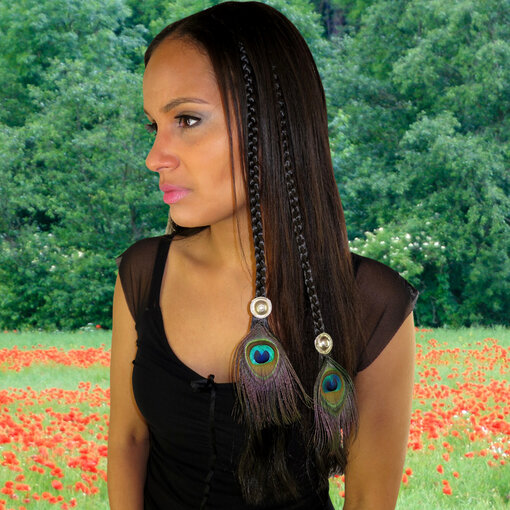 Tribal Fusion Peacock Hair