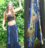Gold & Blue (Peacock) yarn fall