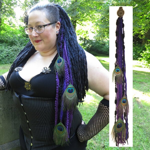 Purple Dream (Peacock) hip tassel