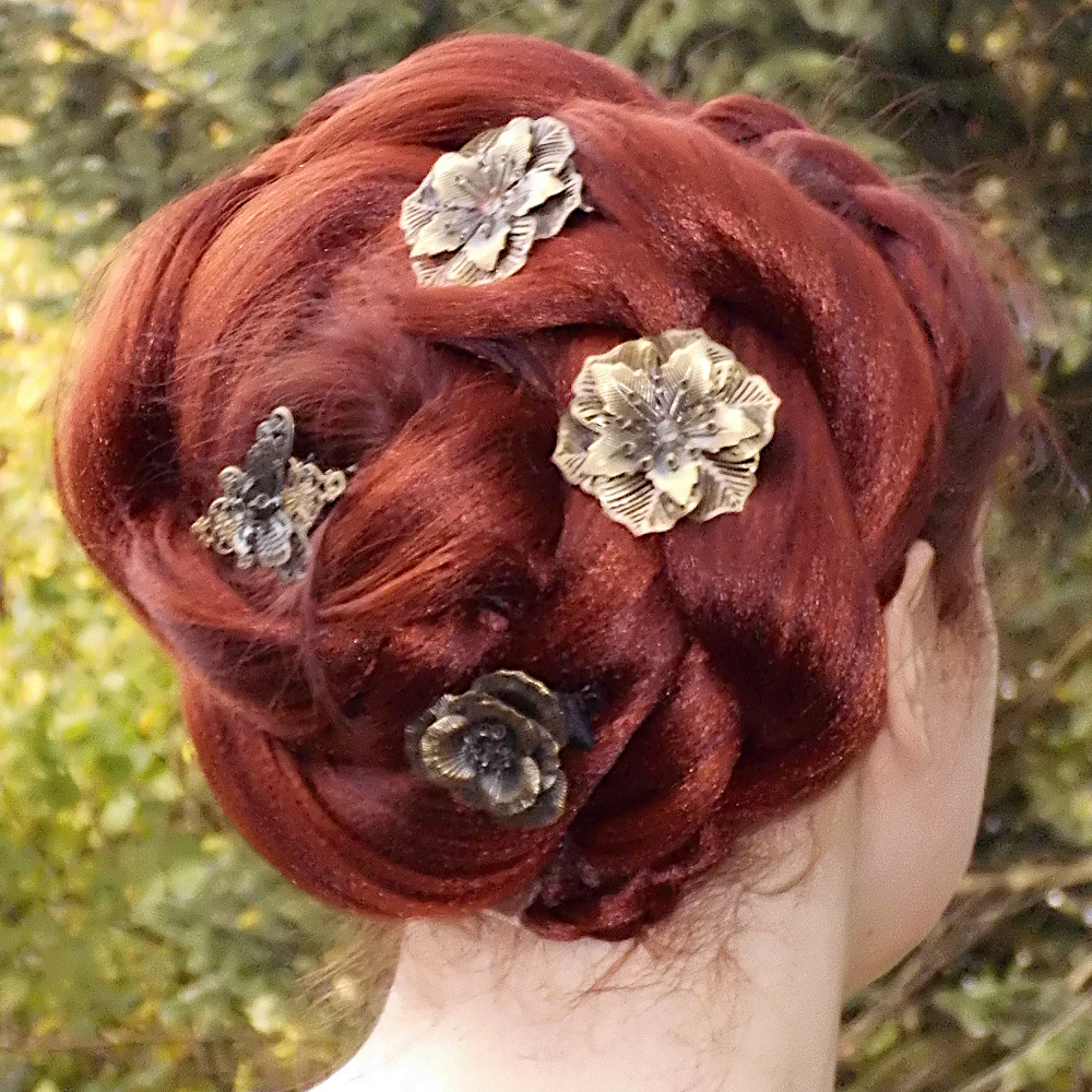 fantastic red rose bun hairstyle for bridal - YouTube