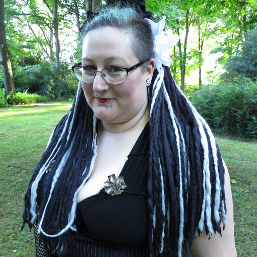 LAST 4 FALLS Black & Grey Goth Dreads