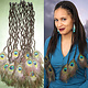Clip-in Braids with Peacock Feathers