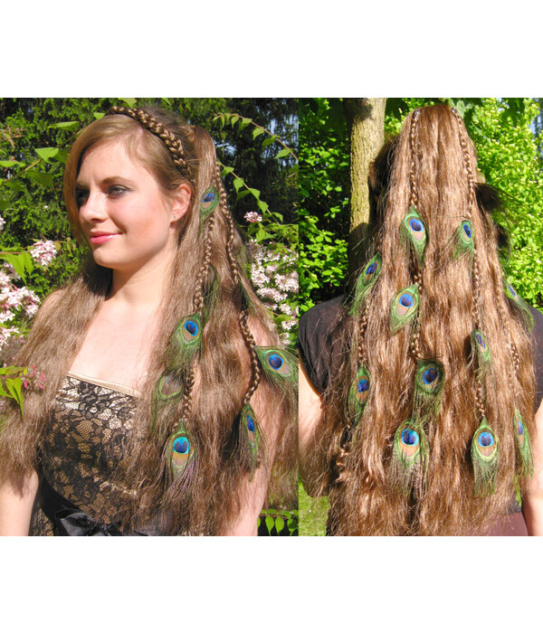 Peacock Hairpiece, 7, 9 or 11 Feathers