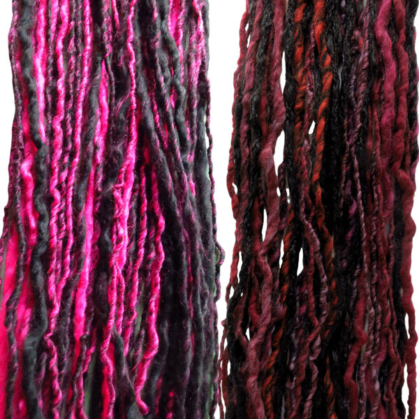 LAST Clip-In Dreads pink black or shades of purple