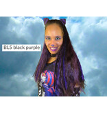 Gothic Clip-in Dreads BLACK-COLORFUL
