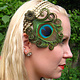 Peacock Fascinator Bronze Flower