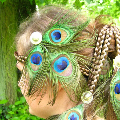 Peacock Silver Tribal Headpiece