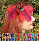 Ostrich Feather Hair Clip Flora