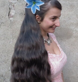 Hair Flower Set Lilies blue & purple