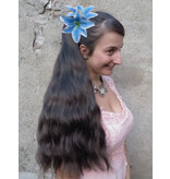 Hair Flower Set Lilies blue & purple