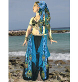 Hair Flower Set Lilies blue & purple