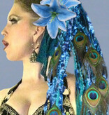 Hair Flower Set Lilies blue & purple