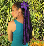 Hair Flower Set Lilies blue & purple
