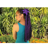 Hair Flower Set Lilies blue & purple