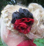 Roses Hair Flowers black dark red