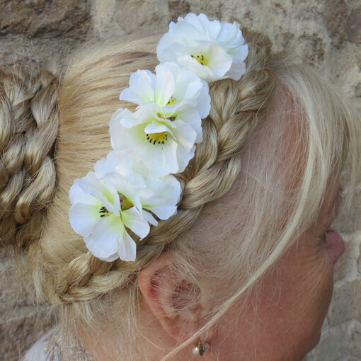 Small Hair Flowers white