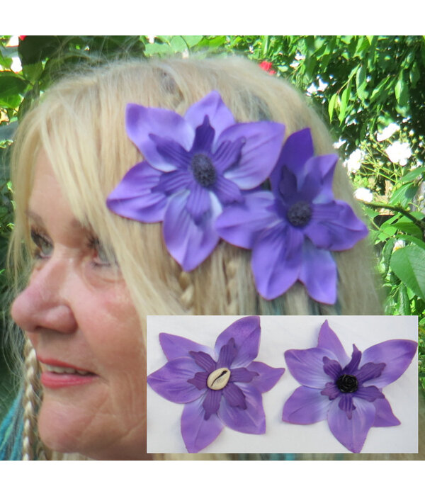 Purple Star Hair Flowers