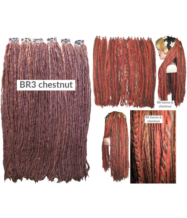 Clip-In Dreads BROWNS & BLACK