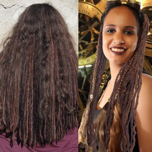 Clip-In Dreads BROWNS & BLACK