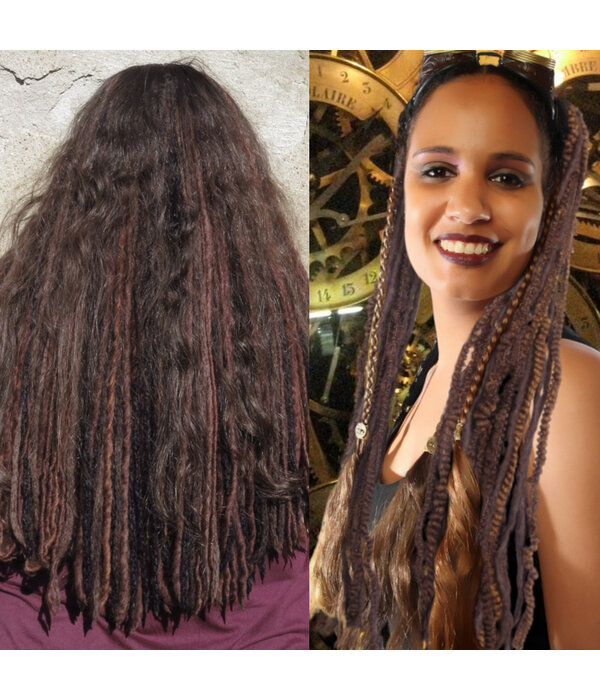 Clip-In Dreads BROWNS & BLACK