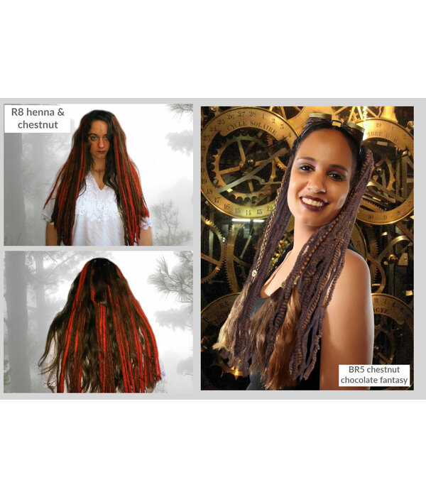 Clip-In Dreads BROWNS & BLACK