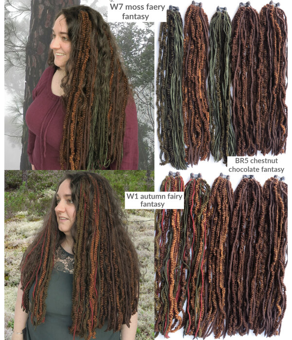 Clip-In Dreads BROWNS & BLACK