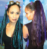 Gothic Clip-in Dreads BLACK-COLORFUL
