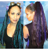 Gothic Clip-in Dreads BLACK-COLORFUL