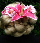 Dark Pink Lily Hair Flower 2 x