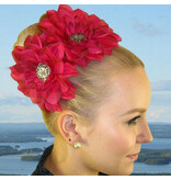 Pink Passion Hair Flower 2 x