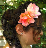 Boho Rose Hair Flowers apricot antique pink