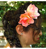 Boho Rose Hair Flowers apricot antique pink