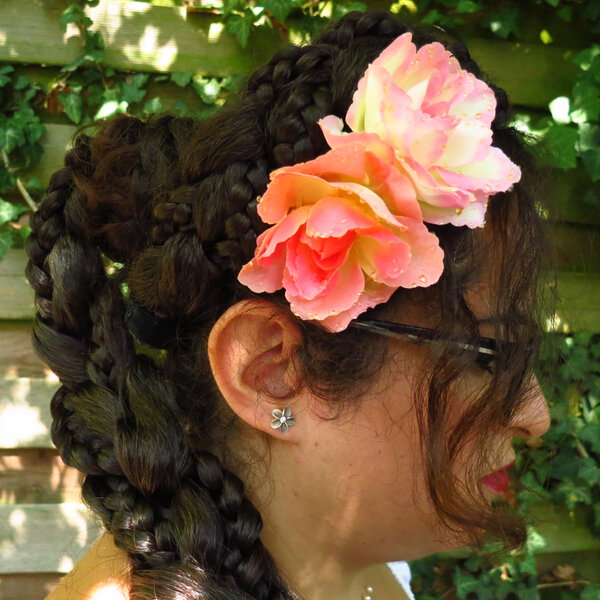 Boho Roses apricot antique pink