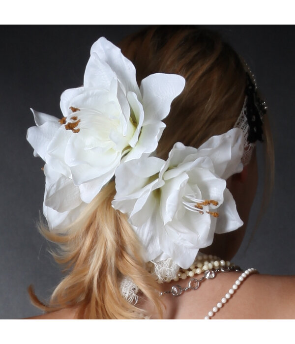 Wedding Amaryllis Hair Flower 2 x