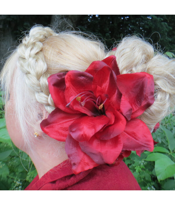 Flamenco Amaryllis Hair Flower 2 x