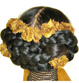 Rust-Brown Rose Hair Flowers