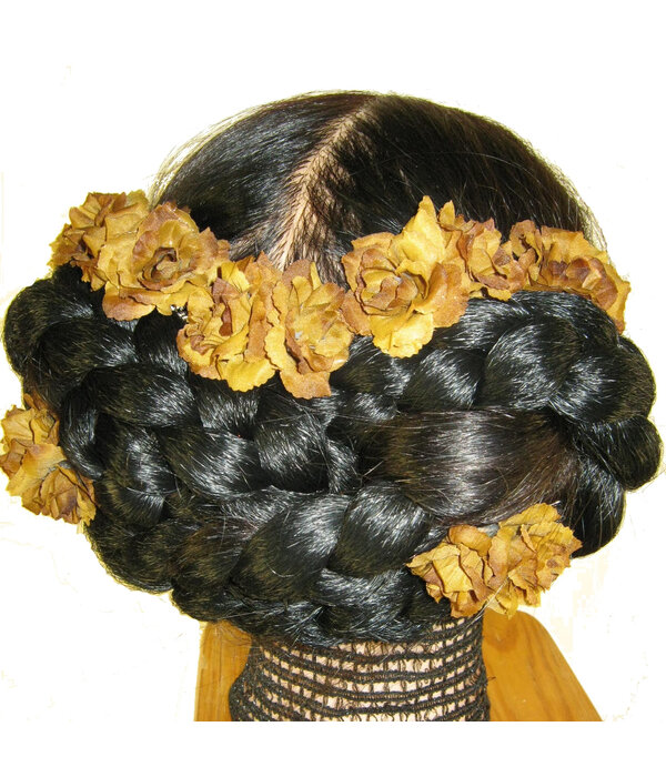 Rust-Brown Rose Hair Flowers