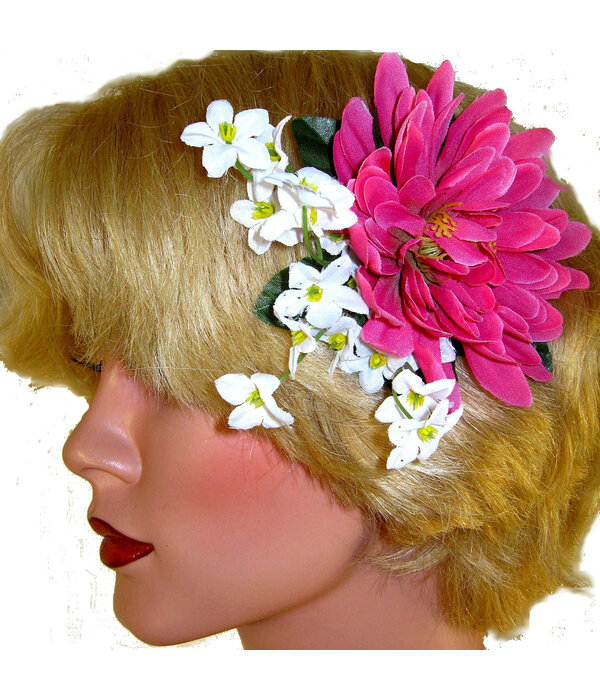Pink Fairy Hair Flower 2 x