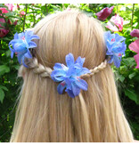 Blue-Turquoise Lily Hair Flowers