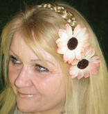 Shabby Chic Gerbera Hair Jewelry 2 x