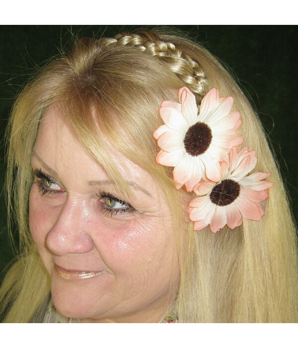Shabby Chic Gerbera Hair Jewelry 2 x
