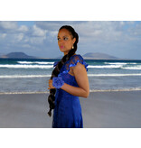 Blue Rose Hair Flower 2 x