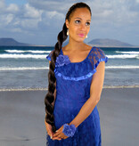 Blue Rose Hair Flower 2 x